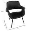 LumiSource Vintage Flair Chair, Upholstered Dining Chairs, Kitchen Chairs for Dining Table, Dining Chairs Set of 2 view 3