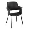 LumiSource Vintage Flair Chair, Upholstered Dining Chairs, Kitchen Chairs for Dining Table, Dining Chairs Set of 2 view 4