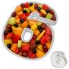 Hard Plastic Reusable Fillable Letters Numbers Serving Trays for Party Decoration (6, White) view 1