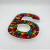 Hard Plastic Reusable Fillable Letters Numbers Serving Trays for Party Decoration (6, White) view 4