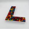 Hard Plastic Reusable Fillable Letters Numbers Serving Trays for Party Decoration (L, White) view 4