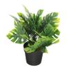 Cabilock Mini Faux Monstera Plant Pot Artificial Potted Bonsai for Home Office Decor Compact Greenery Ornament for Stylish Room Decoration view 1