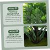 Cabilock Mini Faux Monstera Plant Pot Artificial Potted Bonsai for Home Office Decor Compact Greenery Ornament for Stylish Room Decoration view 2