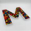 Hard Plastic Reusable Fillable Letters Numbers Serving Trays for Party Decoration (M, White) view 3