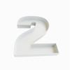 Hard Plastic Reusable Fillable Letters Numbers Serving Trays for Party Decoration (2, White) view 3