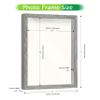 FrameWorks 12x16 Driftwood Wooden Shadow Box Frame  Soft Felt Back, Tempered Glass, and Included Elegant White Ball Push Pins view 2