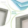 FrameWorks 12x16 Driftwood Wooden Shadow Box Frame  Soft Felt Back, Tempered Glass, and Included Elegant White Ball Push Pins view 3