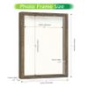 FrameWorks 12x16 Driftwood Wooden Shadow Box Frame  Soft Felt Back, Tempered Glass, and Included Elegant White Ball Push Pins view 2
