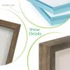 FrameWorks 12x16 Driftwood Wooden Shadow Box Frame  Soft Felt Back, Tempered Glass, and Included Elegant White Ball Push Pins view 3