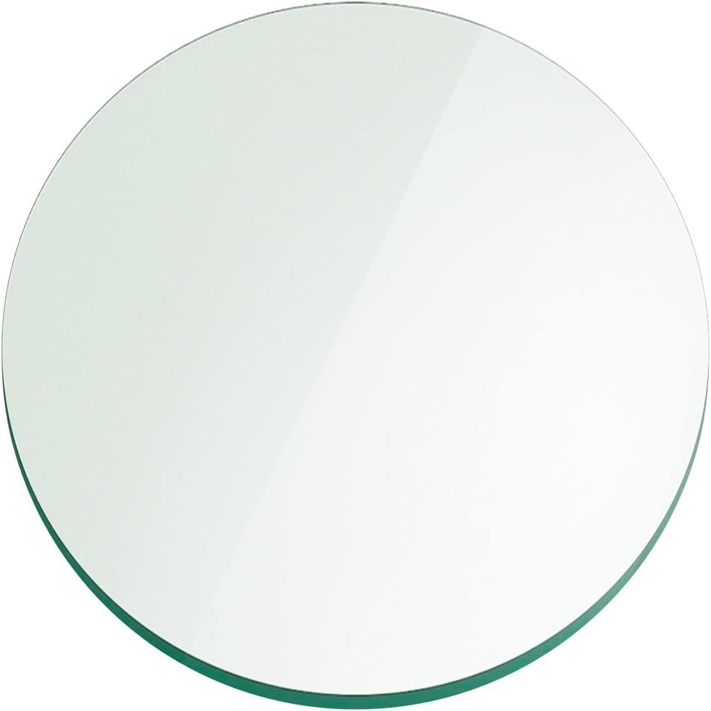30" Inch Round Glass Table top - 1/4" Thick - Flat Polish Edge