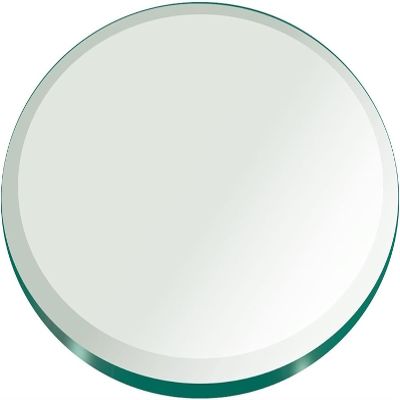 25" Inch Round Glass Table top - 1/4" Thick - Bevel Polish Edge