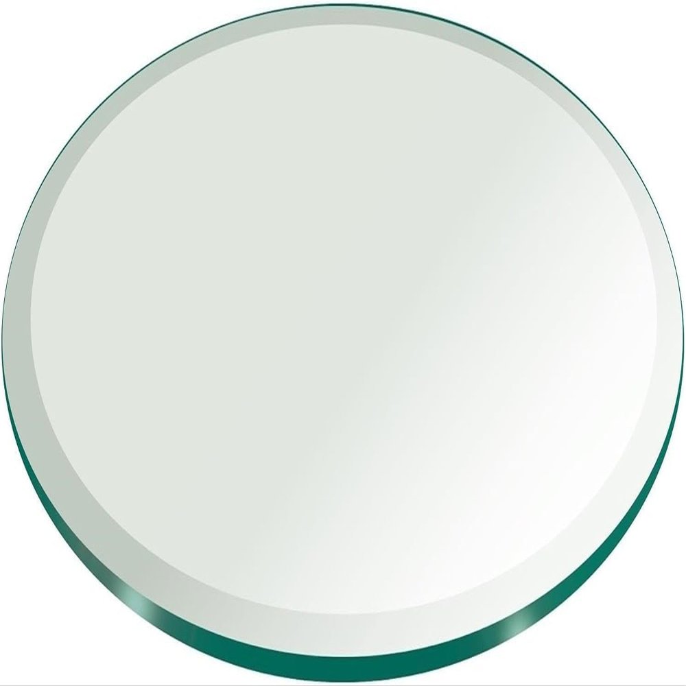 25" Inch Round Glass Table top - 1/4" Thick - Bevel Polish Edge