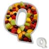 Hard Plastic Reusable Fillable Letters Numbers Serving Trays for Party Decoration (Q, White) view 1