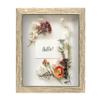 FrameWorks 8x10 Driftwood Wooden Shadow Box Frame  Soft Felt Back, Tempered Glass, and Included Elegant White Ball Push Pins view 1