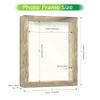 FrameWorks 8x10 Driftwood Wooden Shadow Box Frame  Soft Felt Back, Tempered Glass, and Included Elegant White Ball Push Pins view 2
