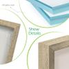 FrameWorks 8x10 Driftwood Wooden Shadow Box Frame  Soft Felt Back, Tempered Glass, and Included Elegant White Ball Push Pins view 3