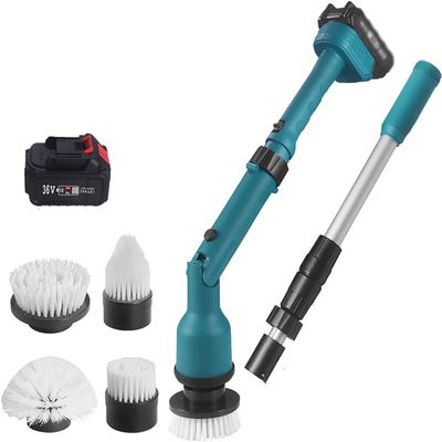 Electric Spin Scrubber, Cordless Electric Cleaning Brush with 2-Speeds Adjustable Speeds and Extension Handle Portable Handheld Scrubber for Cleaning Bathroom, Window Tile Floor Tub & Shower ( Color :