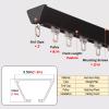 3ft 4ft 7ft 8ft 9ft 10ft 12ft 13ft 16ft 20ft 25ft Custom Curtain Track Seamless, Camper/RVs/Shower Room Separation Curtain Rail Set, Ceiling V Shape Aluminum Straight Rail (Color : White, Size : 4.5 view 3