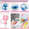 10PCS 3D Straw Cover Cap for Stanley Cup, Silicone Straw Topper Compatible with 30&40oz Tumbler with Handle,10mm 0.4in Dust-Proof Reusable Tips Lids view 2