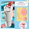 10PCS 3D Straw Cover Cap for Stanley Cup, Silicone Straw Topper Compatible with 30&40oz Tumbler with Handle,10mm 0.4in Dust-Proof Reusable Tips Lids view 3