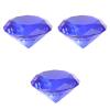 VILLCASE 3pcs Blue Crystal Diamond Shaped Decoration Artificial Diamond 40mm Fake Diamond Ornament for Craft Christmas Thanksgiving Birthday view 1