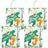 16Pcs Dino Age 3 Birthday Party Bags for T. Rex Themed Favors, Perfect for Precious Mother's Gatherings, Dinosaur Treat Bags for Birthday Celebrations view 1