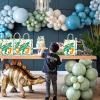 16Pcs Dino Age 3 Birthday Party Bags for T. Rex Themed Favors, Perfect for Precious Mother's Gatherings, Dinosaur Treat Bags for Birthday Celebrations view 2