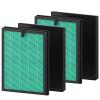 4 Pack AP2000WF Replacement Filter Compatible with KNKA AP2000WF Air Puri-fier, 3 Stages of Filtration with Carbon Filter, Pet Dander Version, Green view 1