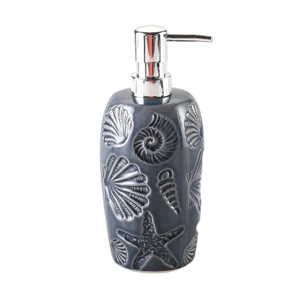 GLigeT Hand Soap Dispenser Embossing Soap Dispenser Large Capacity Can Hold 18.93 Oz Shampoo Lotion Essential Oil Ceramic Soap Pump Bathroom Kitchen Dark Soap Bottle Soap Dispensor