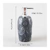 GLigeT Hand Soap Dispenser Embossing Soap Dispenser Large Capacity Can Hold 18.93 Oz Shampoo Lotion Essential Oil Ceramic Soap Pump Bathroom Kitchen Dark Soap Bottle Soap Dispensor view 2