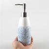 GLigeT Hand Soap Dispenser Embossed Soap Pump for Farmhouse Bathroom Office Tapered Soap DispenserCeramic Pump Bottle for Lotion Shampoo (350ml/11.83oz) Soap Dispensor (Color : Pink) view 3