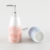 GLigeT Hand Soap Dispenser Embossed Soap Pump for Farmhouse Bathroom Office Tapered Soap DispenserCeramic Pump Bottle for Lotion Shampoo (350ml/11.83oz) Soap Dispensor (Color : Pink) view 4
