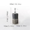 GLigeT Hand Soap Dispenser Ceramic Soap Dispenser for Lotion Bathroom Kitchen Dishwashing Soap Frosted Soap Pump Empty Bottle with Pump (White Brown Black) Soap Dispensor (Color : Black) view 2