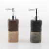 GLigeT Hand Soap Dispenser Ceramic Soap Dispenser for Lotion Bathroom Kitchen Dishwashing Soap Frosted Soap Pump Empty Bottle with Pump (White Brown Black) Soap Dispensor (Color : Black) view 3