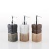 GLigeT Hand Soap Dispenser Ceramic Soap Dispenser for Lotion Bathroom Kitchen Dishwashing Soap Frosted Soap Pump Empty Bottle with Pump (White Brown Black) Soap Dispensor (Color : Black) view 4