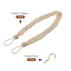 uxcell 2Pcs Curtain Tiebacks, 58cm/23 Braided Drapery Holdback Holder Decorative Rope Tie Back with 2 Metal Hooks, Taupe/Silver view 3