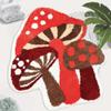 BeauWoven Mushroom Rug - Washable Bath Mat Non-Slip Bathroom Rug Absorbent Mat for Kids and Women Ideal Red Mushroom Decor Rugs for Bedroom, Kitchen view 1
