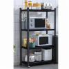 HONGKEFIT Kitchen Storage Shelves, Adjustable Metal Shelves for Storage Pantry Shelves with Rolling Wheels, Storage Rack Shelving Unit Organizer for Bedroom Laundry Closet (Size : 60x40x120cm) view 1