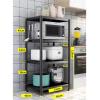 HONGKEFIT Kitchen Storage Shelves, Adjustable Metal Shelves for Storage Pantry Shelves with Rolling Wheels, Storage Rack Shelving Unit Organizer for Bedroom Laundry Closet (Size : 60x40x120cm) view 2