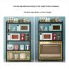 HONGKEFIT Kitchen Storage Shelves, Adjustable Metal Shelves for Storage Pantry Shelves with Rolling Wheels, Storage Rack Shelving Unit Organizer for Bedroom Laundry Closet (Size : 60x40x120cm) view 3