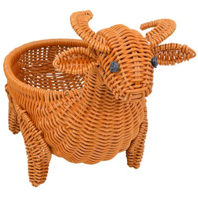 Multi-use Woven Storage Basket for Fruits Eggs and Sundries Rattan Organizer for Home Lightweight and Easy to Clean for Everyday Use