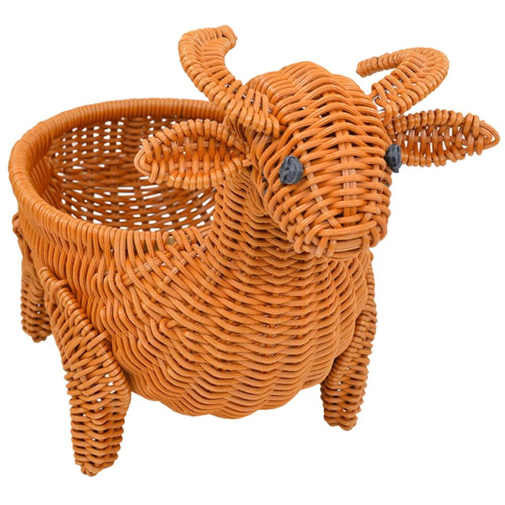 Multi-use Woven Storage Basket for Fruits Eggs and Sundries Rattan Organizer for Home Lightweight and Easy to Clean for Everyday Use