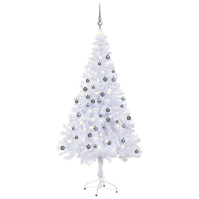ZEYUAN Artificial Pre-lit Christmas Tree with Ball Set 47.2" Prelit Christmas Tree Artificial Christmas Trees Decorated Christmas Tree 230 Branches - 3077664