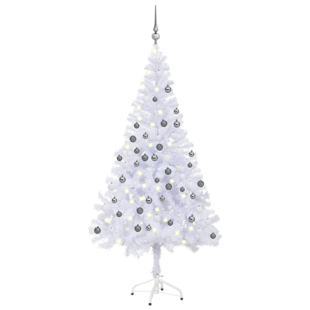 ZEYUAN Artificial Pre-lit Christmas Tree with Ball Set 47.2" Prelit Christmas Tree Artificial Christmas Trees Decorated Christmas Tree 230 Branches - 3077664