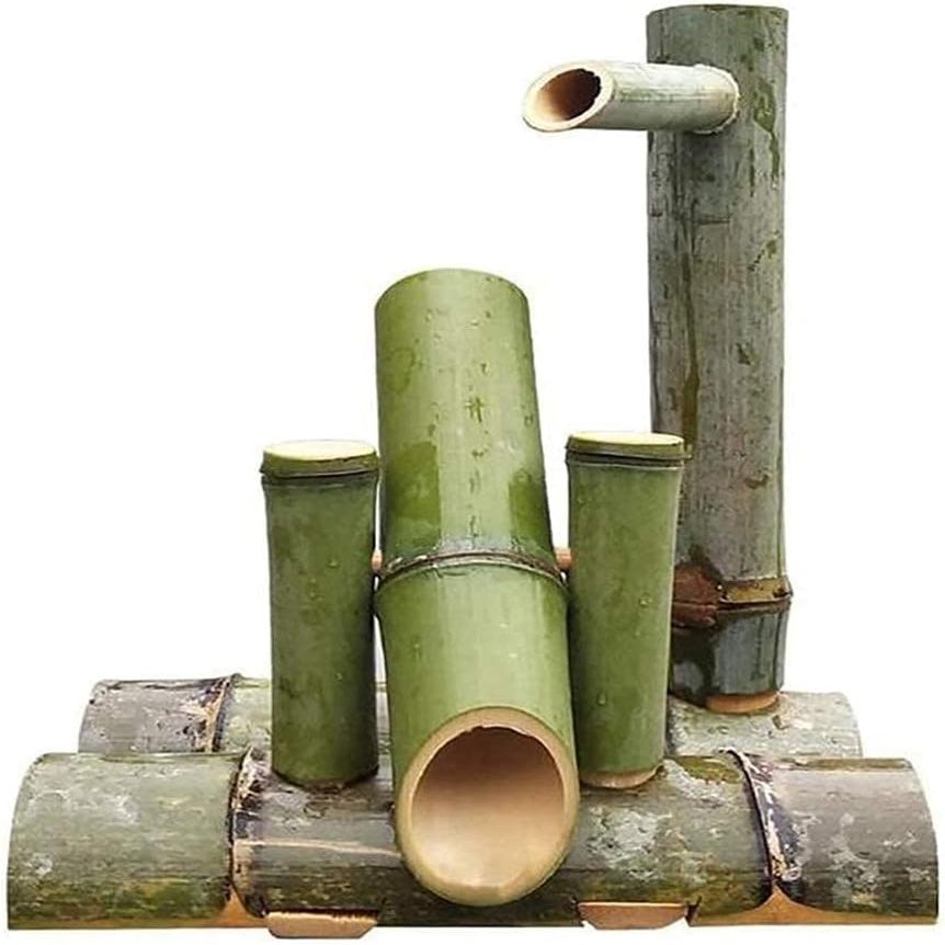 UNbit Bamboo Fountain Water Feature Fountain Pump Decor Water Spout with Pump Sculptures Statues Arts Crafts for Garden Home Decoration Waterfall Outdoor Japanese Garden Feature,50Cm Ornaments Fountai