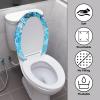 Babrukda Blue Sea Turtle Print Toilet Seat Cushion with Elastic Edge Stay in Place for Bathroom Standard Oblong and Elongated Toilet Lid, Decorative Accessories view 3