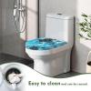 Babrukda Blue Sea Turtle Print Toilet Seat Cushion with Elastic Edge Stay in Place for Bathroom Standard Oblong and Elongated Toilet Lid, Decorative Accessories view 4