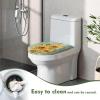 Babrukda Sunflower Plank Print Toilet Lid Cover Bathroom Accessories Fit Most Round Oblong Toilet Seat, Washable Non-slip Stay in Place Toilet Lid Cushion view 4