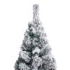 ZEYUAN Slim Artificial Christmas Tree with LEDs&Ball Set Decorated Christmas Tree Lighted Christmas Tree Xmas Tree Green 59.1" 3077904 view 4