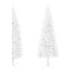 ZEYUAN Slim Artificial Half Christmas Tree with Stand Christmas Artificial Tree Christmas Tree Stand White 7 ft view 2